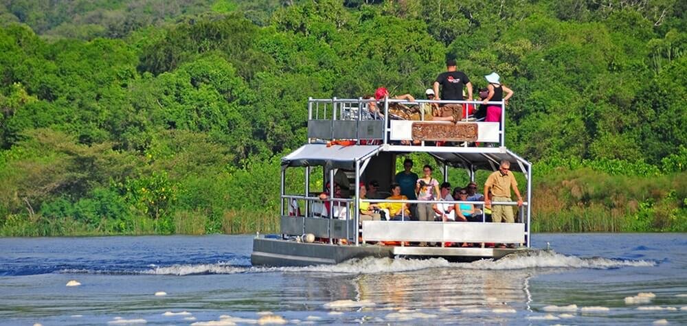 Boat Cruise on Kazinga Channel Queen Elizabeth National Park Uganda